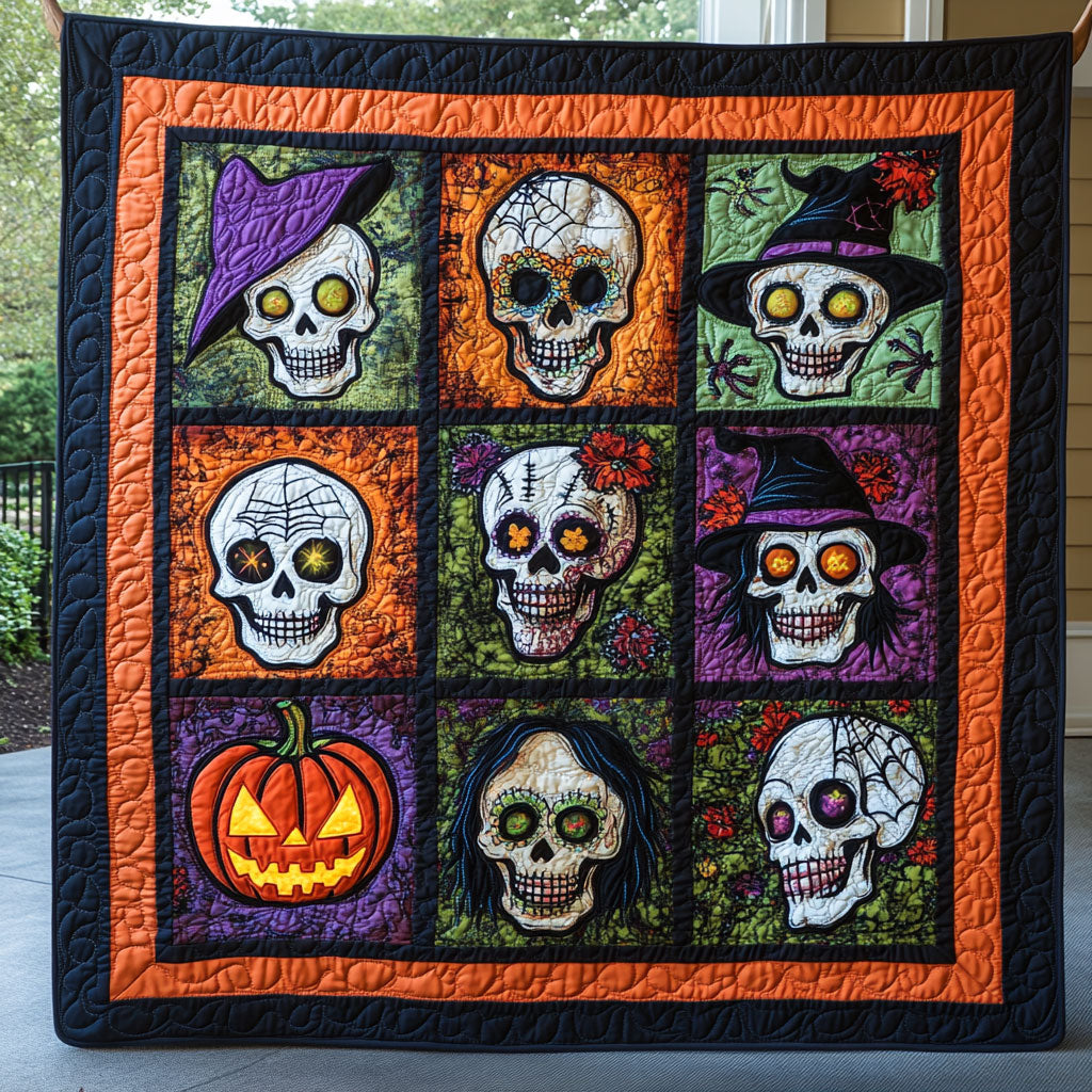 Haunted Skull Garden CW0508019CL Quilt