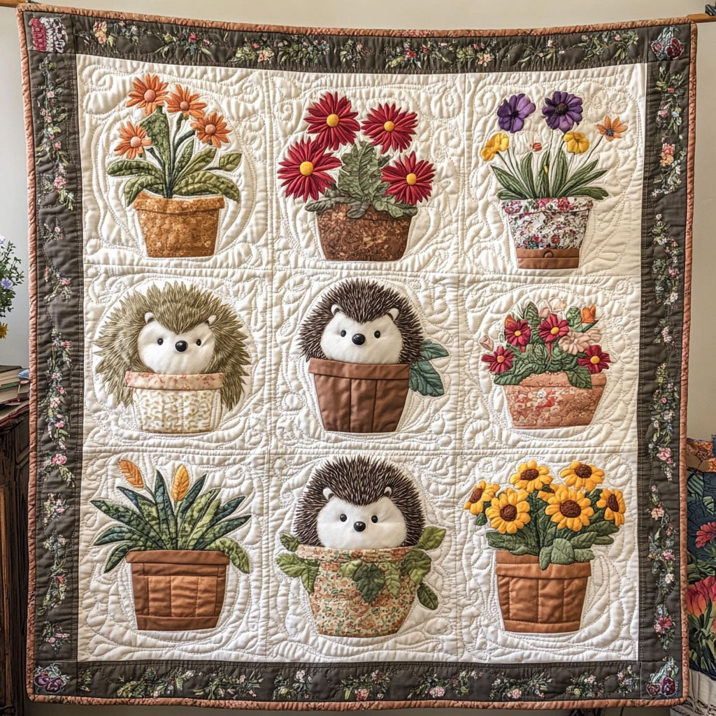 Hedgehog Garden WY0808052CL Quilt