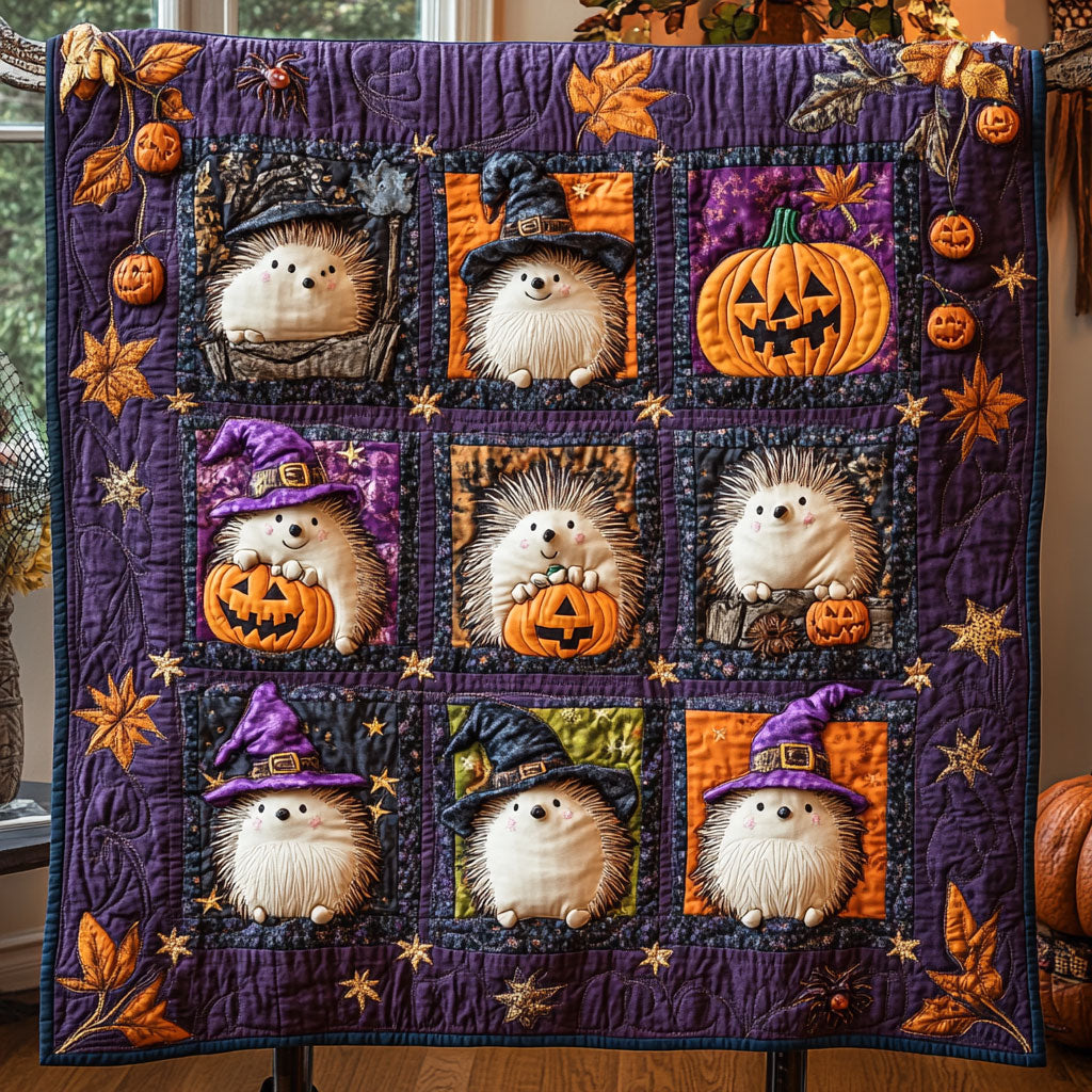 Hedgehog Halloween WY0808053CL Quilt