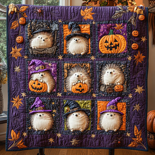 Hedgehog Halloween WY0808053CL Quilt