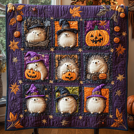 Hedgehog Halloween WY0808053CL Quilt