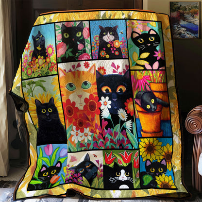 Cat Flower YR1608001CL Quilt