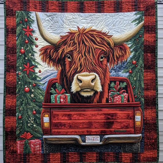 Highland Cow And Truck WU2612069CL Quilt