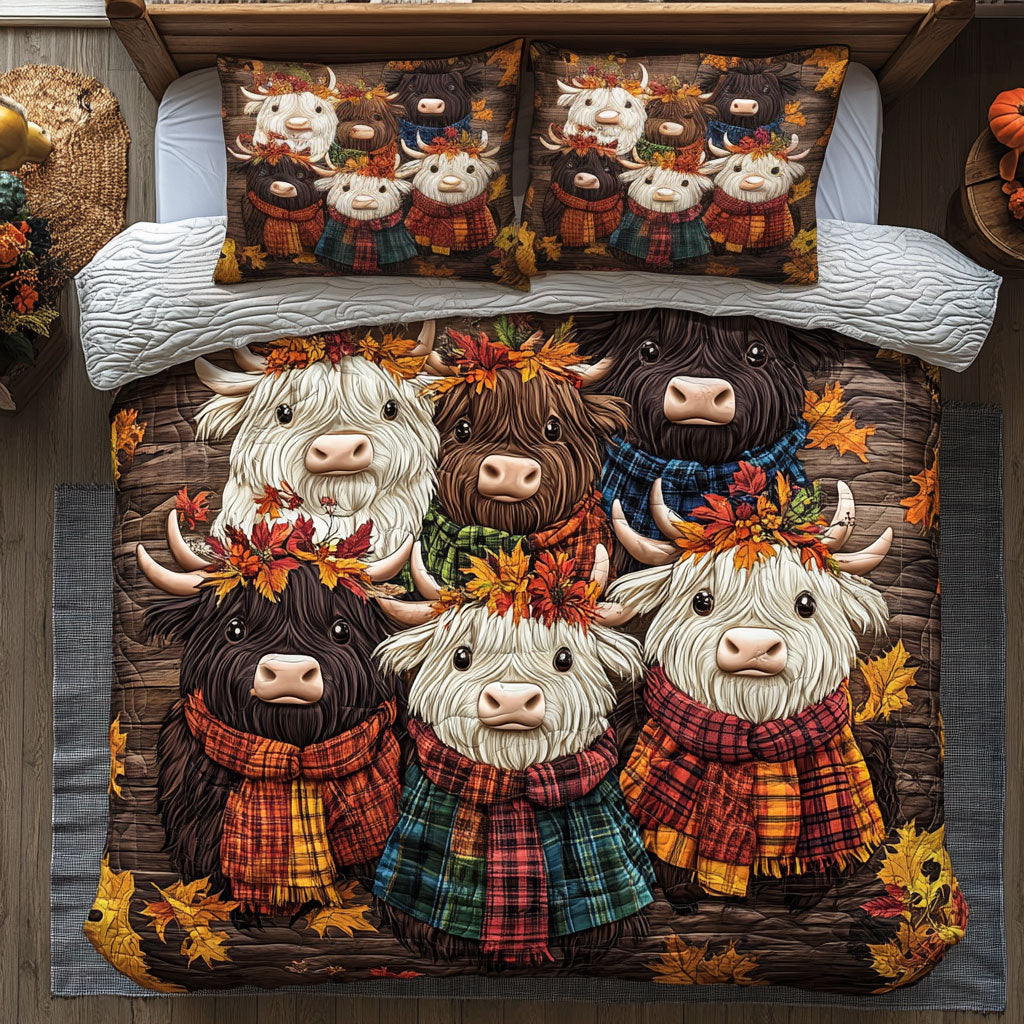 Highland Cow Autum Lovers WU0603017CL Duvet Cover Set