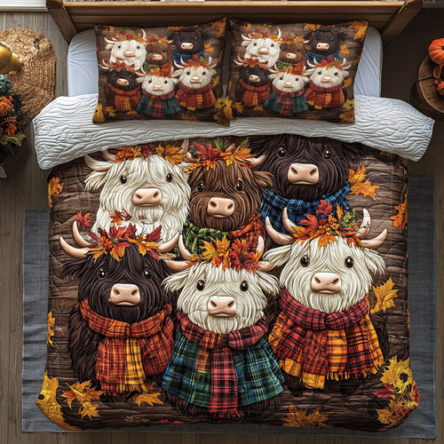 Highland Cow Autum Lovers WU0603017CL Duvet Cover Set