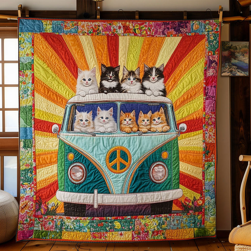Hippie Van Cat WN1511094CL Quilt
