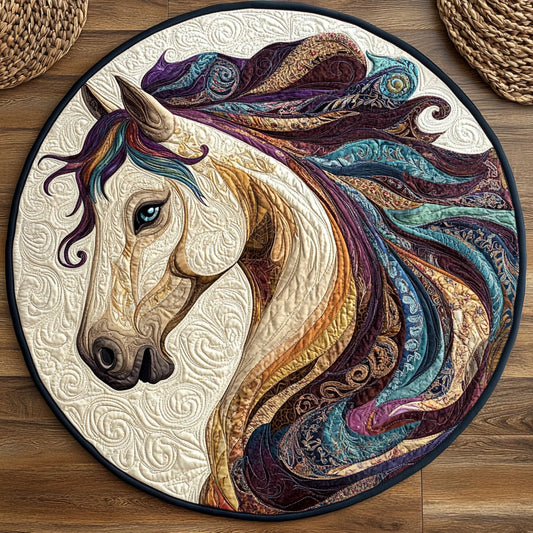 Horse WX2103126CL Quilted Round Mat