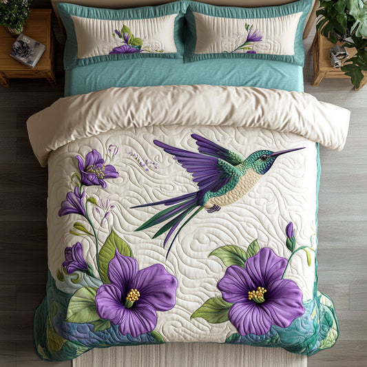 Hummingbird Flower WX2403026CL Duvet Cover Set