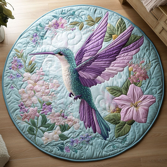 Hummingbird Violet Wings WU2003077CL Quilted Round Mat