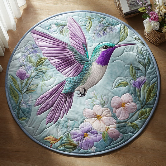 Hummingbird Violet Wings WU2003079CL Quilted Round Mat