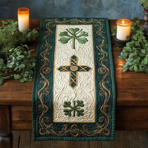 Irish Celtic Cross WU0303067CL Quilted Table Runner