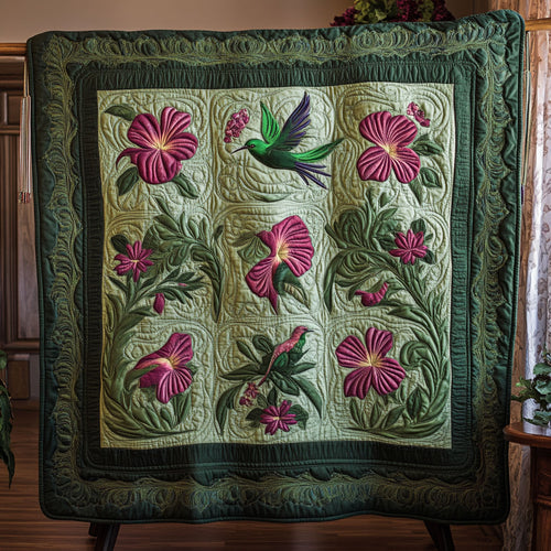 Jade Hummingbird WY0808072CL Quilt