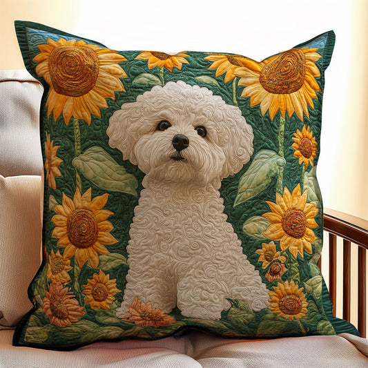 Lovely Bichon Frise WX2103057CL Quilt Pillow Case