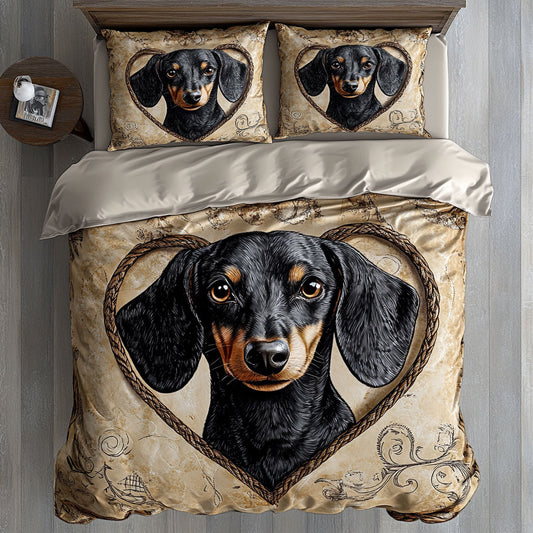 Lovely Dachshund WU2301040CL Duvet Cover Set