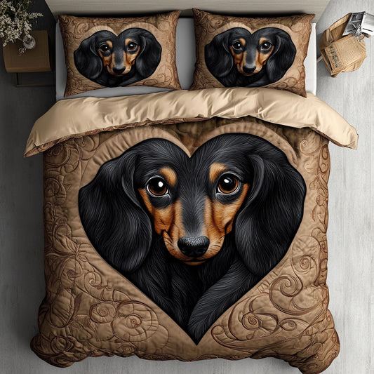 Lovely Dachshund WU2301043CL Duvet Cover Set
