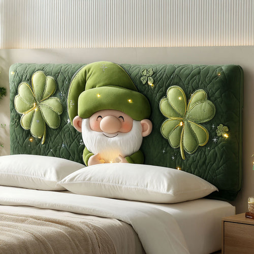 Lucky Gnome Green WJ3112008CL Quilted Headboard Slipcover