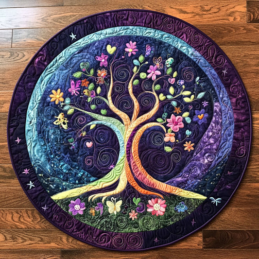 Magical Tree Of Life WU2503035CL Quilted Round Mat