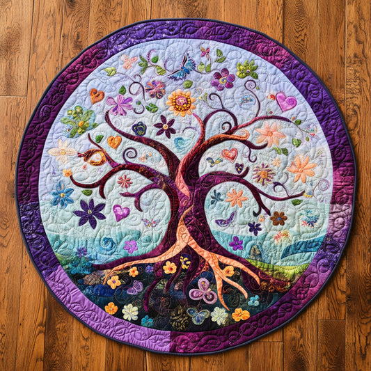 Magical Tree Of Life WU2503037CL Quilted Round Mat
