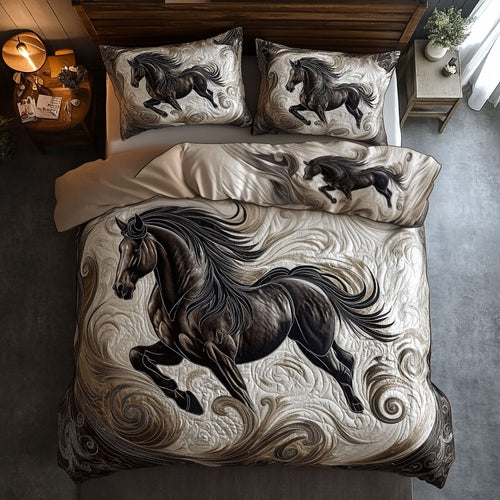 Majestic Black Horse WU2301044CL Duvet Cover Set