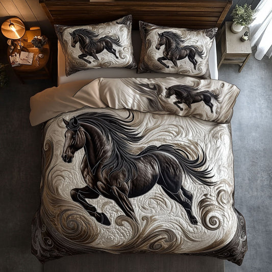Majestic Black Horse WU2301044CL Duvet Cover Set