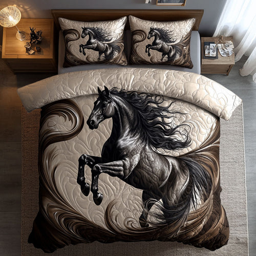 Majestic Black Horse WU2301046CL Duvet Cover Set