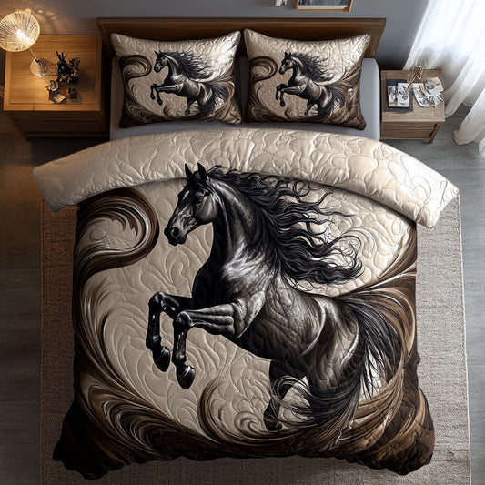 Majestic Black Horse WU2301046CL Duvet Cover Set