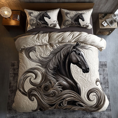 Majestic Black Horse WU2301049CL Duvet Cover Set