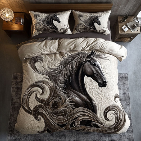 Majestic Black Horse WU2301049CL Duvet Cover Set
