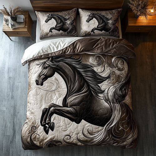 Majestic Black Horse WU2301050CL Duvet Cover Set