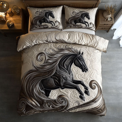 Majestic Black Horse WU2301051CL Duvet Cover Set