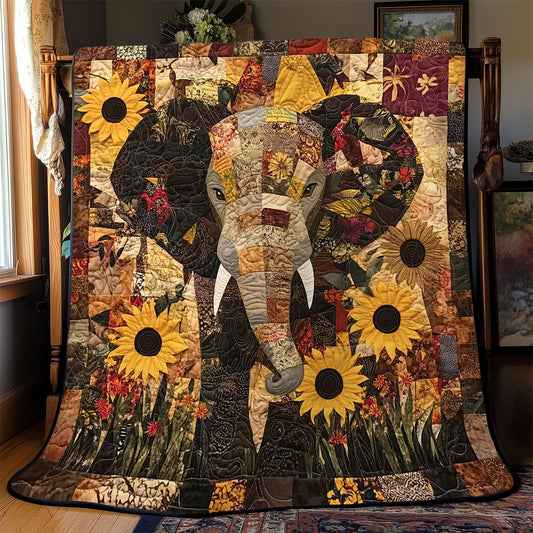 Majestic Sunlit Elephant YR0402043CL Quilt