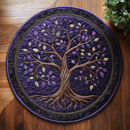 Majestic Tree Of Life WX2103129CL Quilted Round Mat