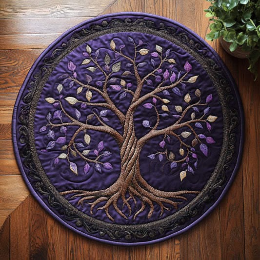 Majestic Tree Of Life WX2103129CL Quilted Round Mat
