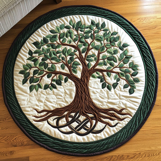 Majestic Tree Of Life WX2203122CL Quilted Round Mat