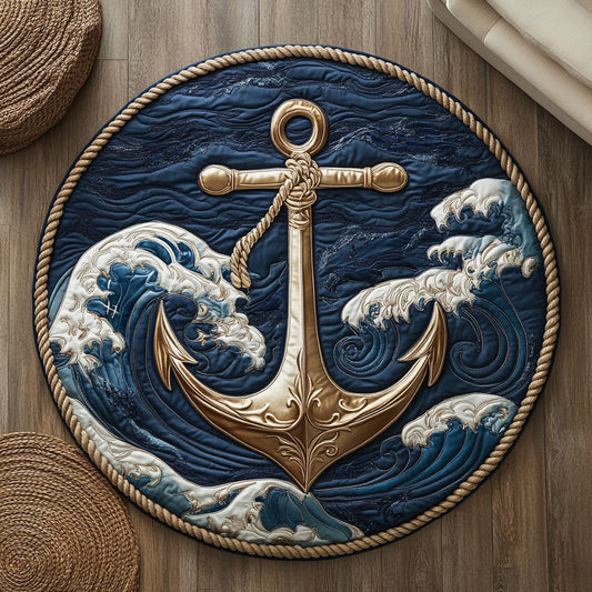 Marine Anchor WX2403079CL Quilted Round Mat