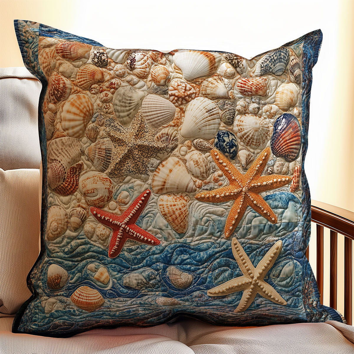 Marine Seashell WX0303134CL Quilt Pillow Case