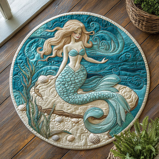 Mermaid WU2203092CL Quilted Round Mat