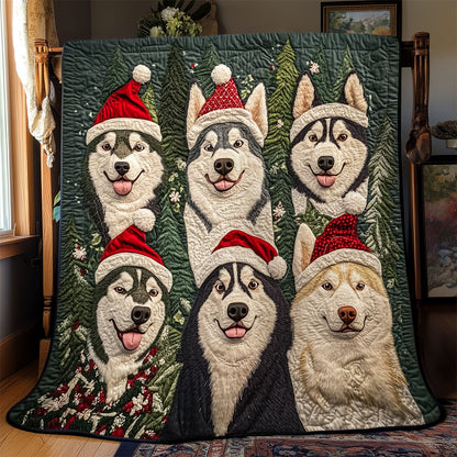 Merry Husky Gathering YR0402040CL Quilt