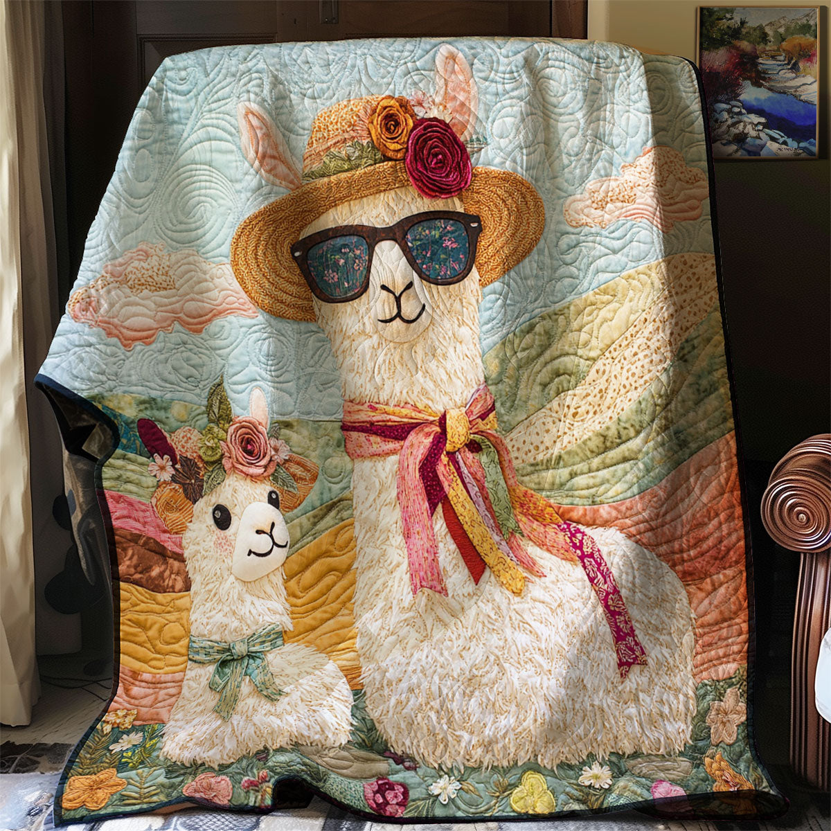 Boho Llama Garden WJ2003009CL Quilt