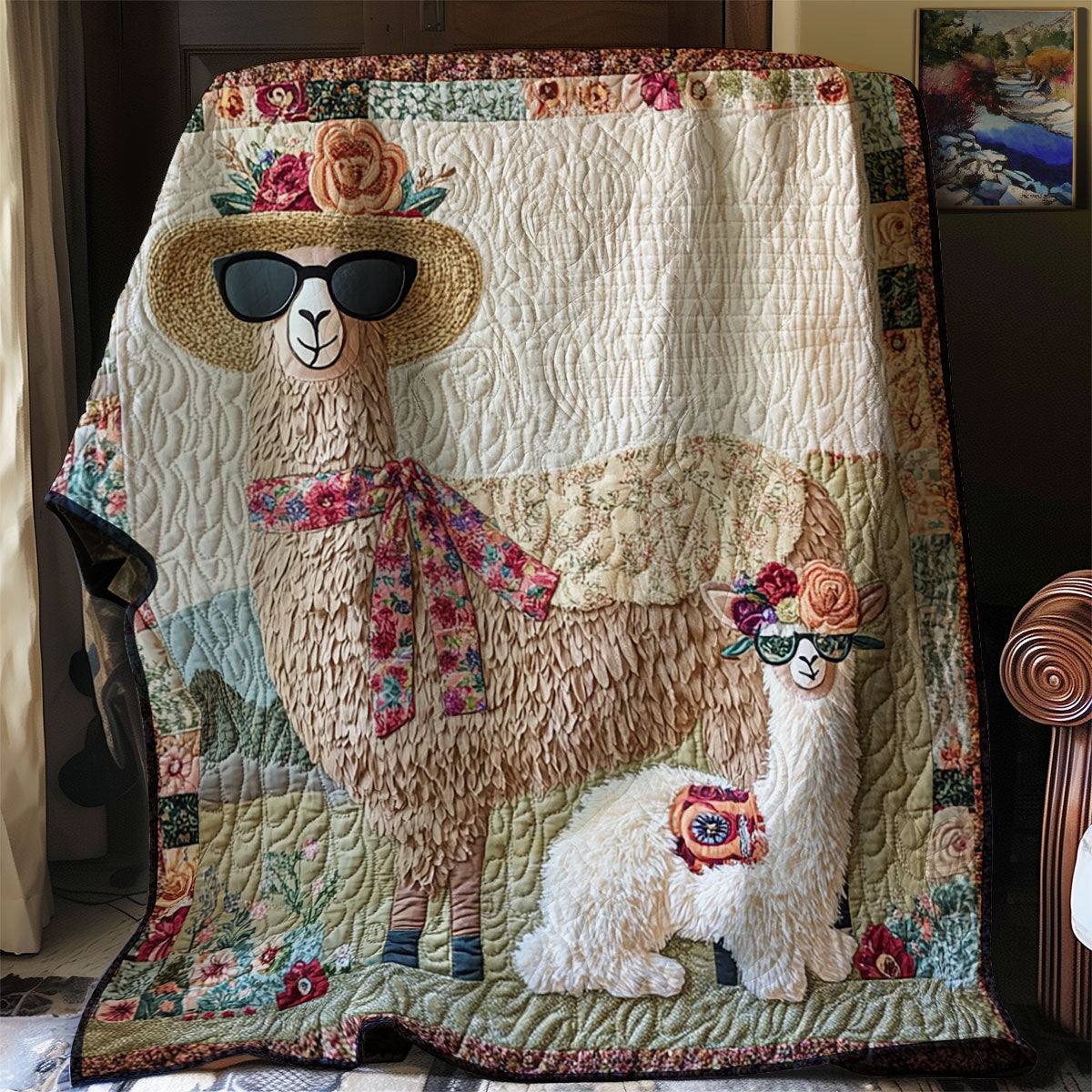 Boho Llama Garden WJ2003010CL Quilt