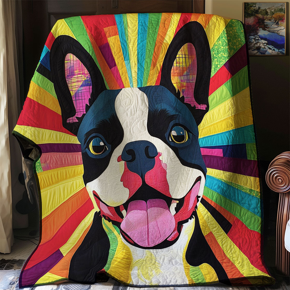 Cheerful Bulldog WJ2003012CL Quilt