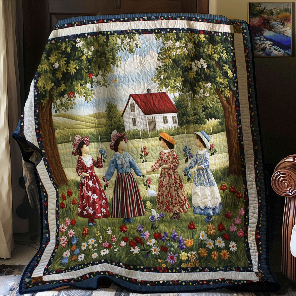 Cozy Storybook Village WJ2003014CL Quilt