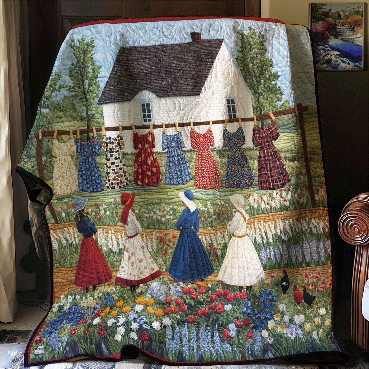 Cozy Storybook Village WJ2003016CL Quilt