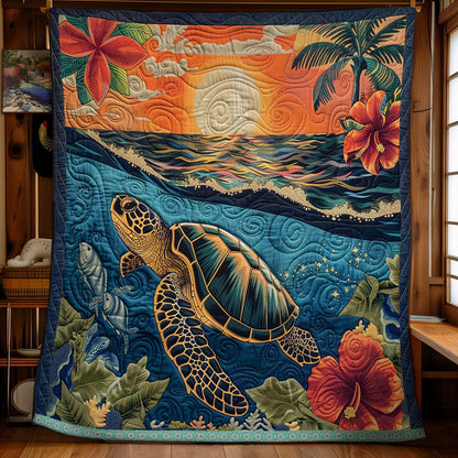 Hibiscus Turtle Twilight WN1709058CL Quilt