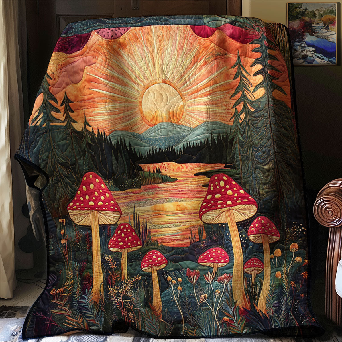Mushroom Sunset WJ2003025CL Quilt