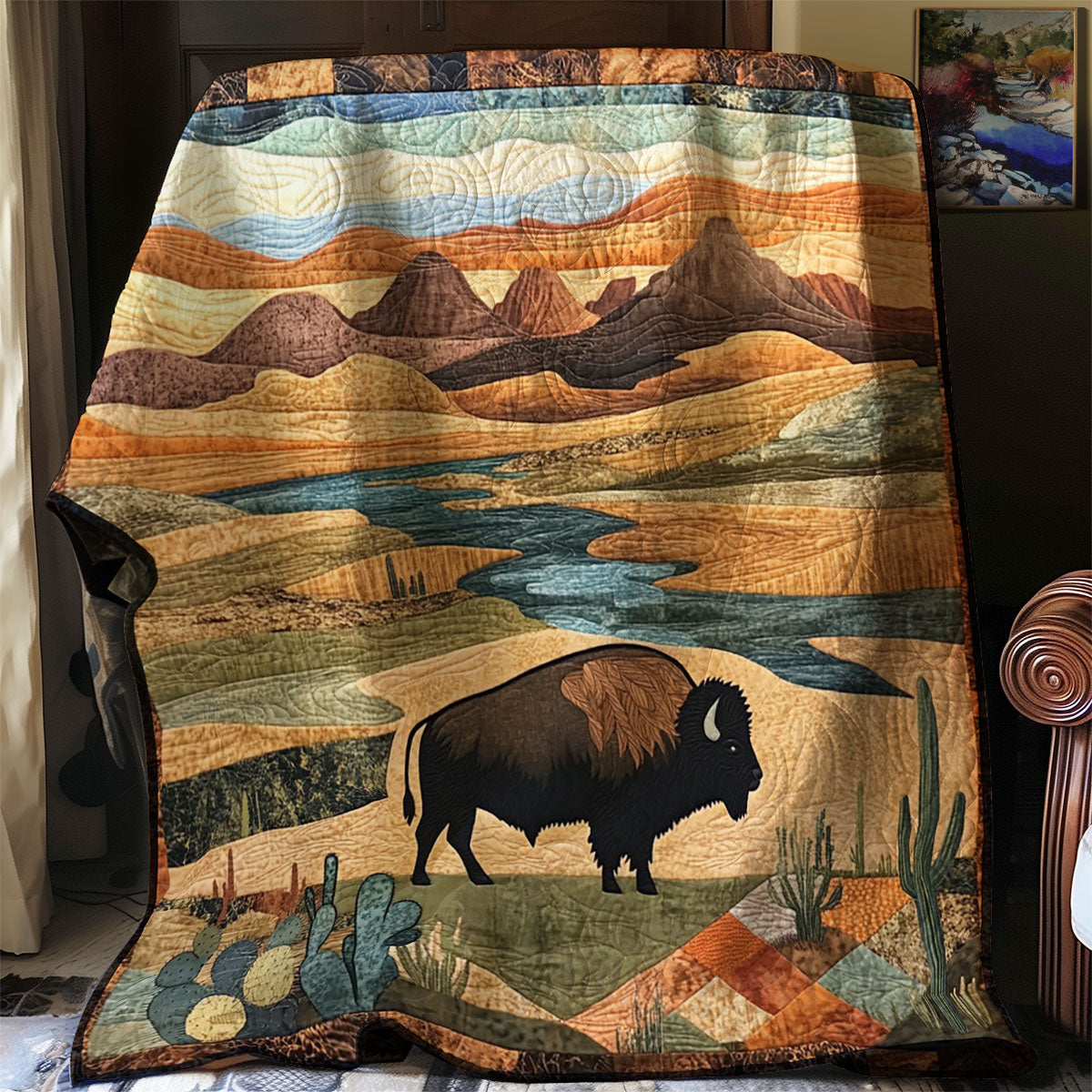 Native Bison WJ2203019CL Quilt
