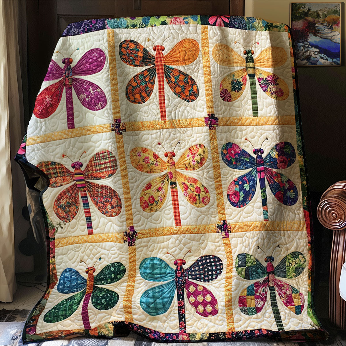 Patchwork Dragonfly WJ0802026CL Quilt