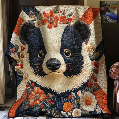 Patriotic Badger WJ0702021CL Quilt