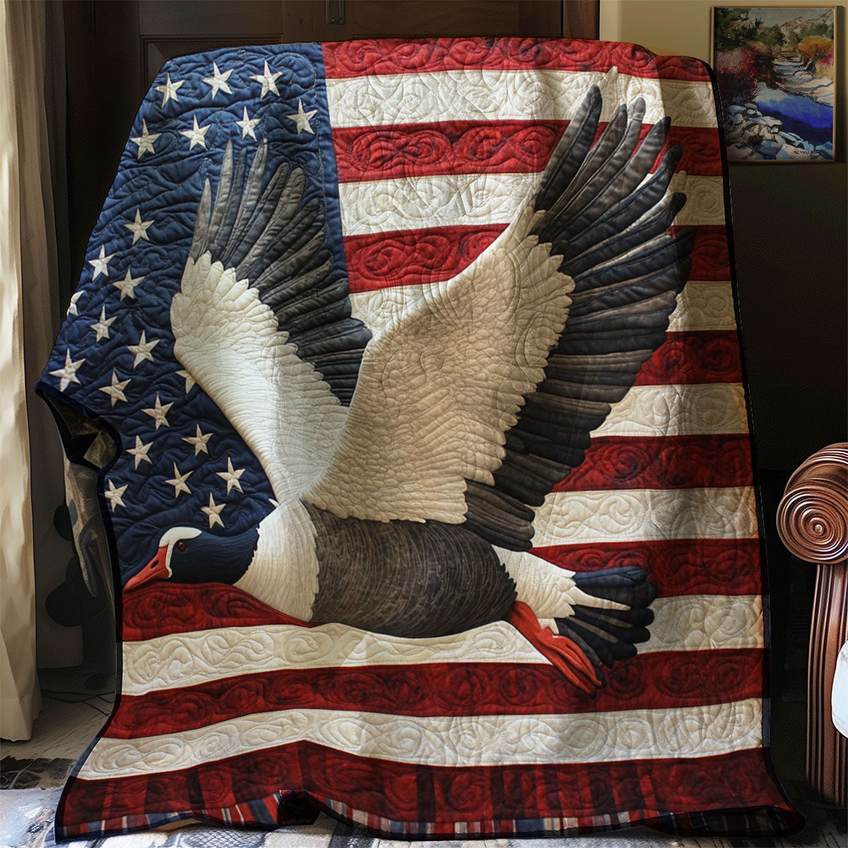 Patriotic Geese WJ0702022CL Quilt