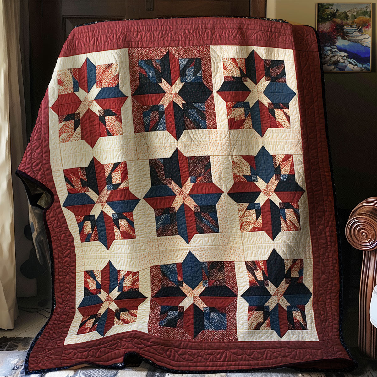 Patriotic Star WJ1102011CL Quilt